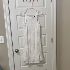 Luxology White Eyelet Midi Dress
Size 10